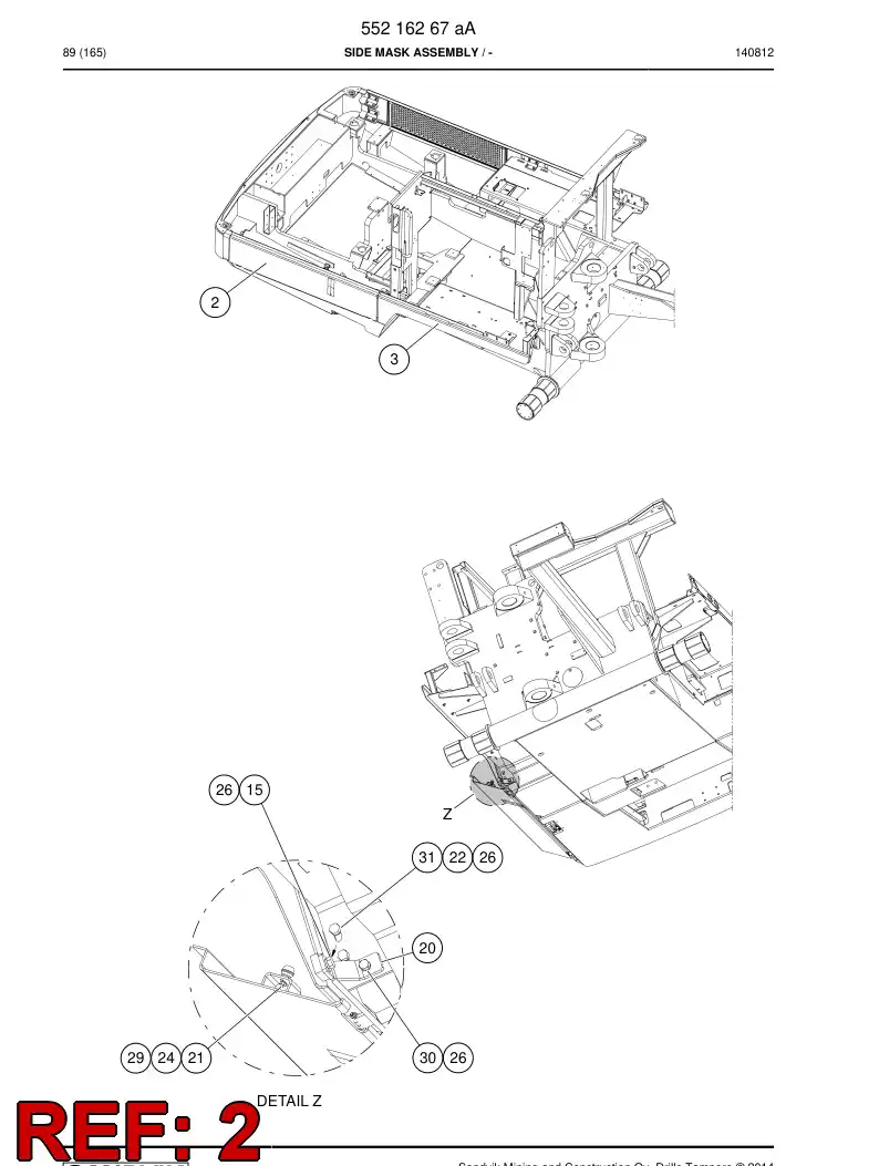 55058144c 550 581 44c Plate, Side - Sandvik Technical Drawing