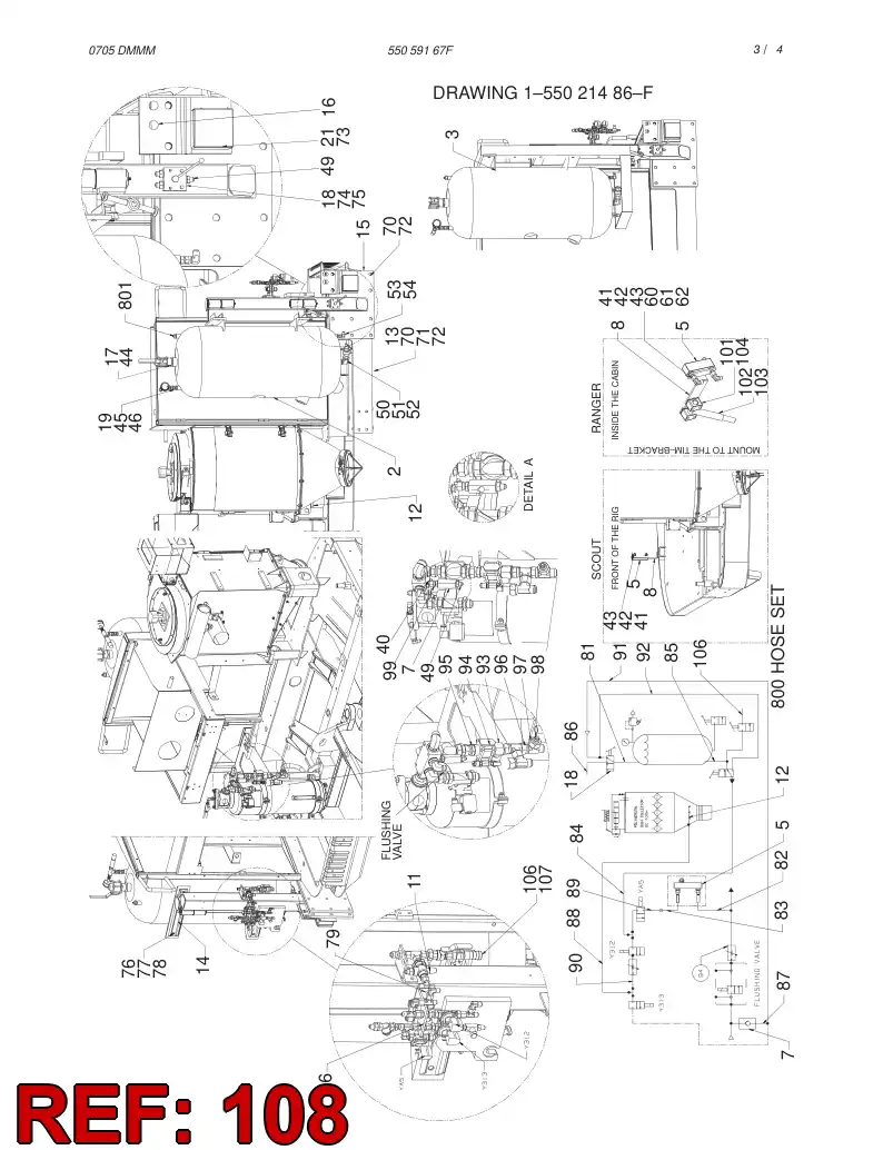 55058213 550 582 13 COVER PLATE - Sandvik Technical Drawing