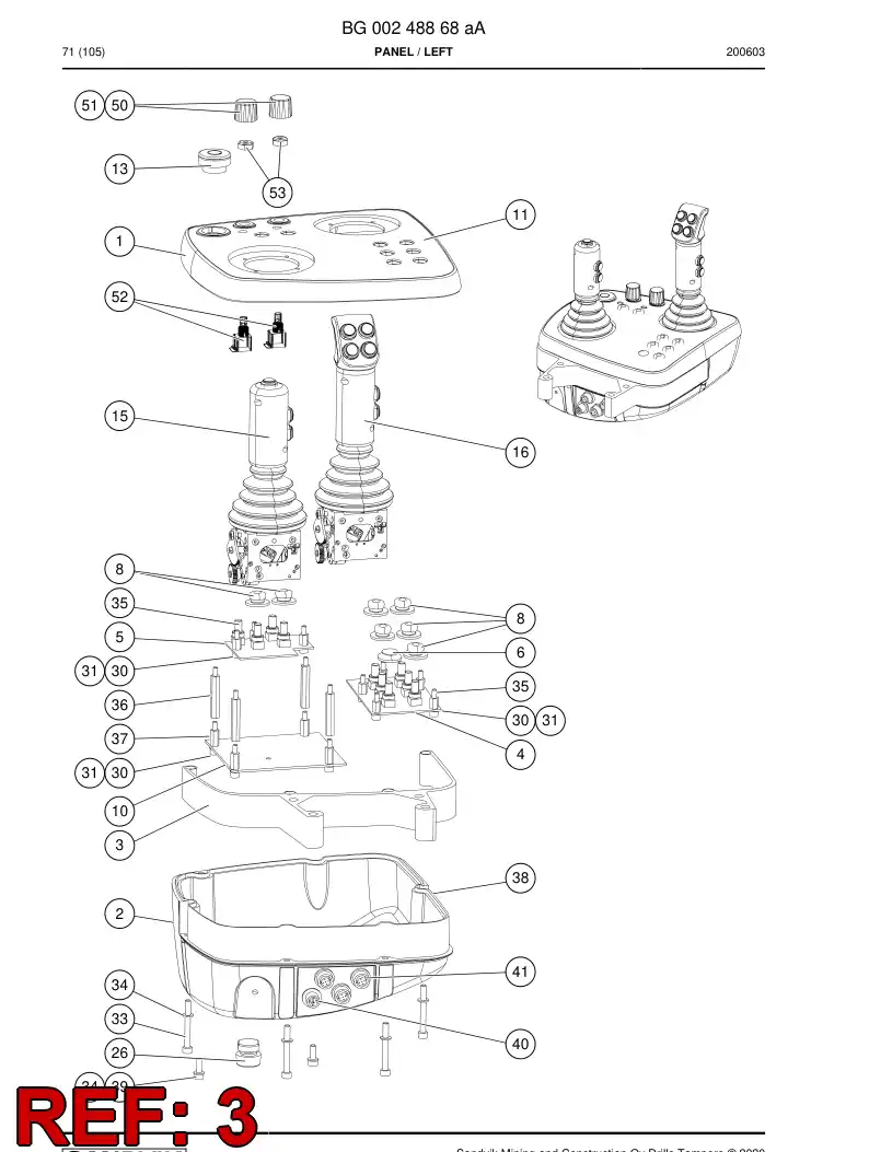 55058279a 550 582 79a Bracket, Mounting - Sandvik Technical Drawing
