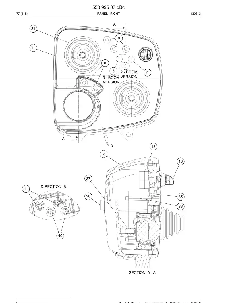 55058293b 550 582 93b Decal - Sandvik Technical Drawing