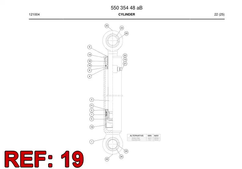 55058428 550 584 28 LIMIT BUSHING - Sandvik Technical Drawing