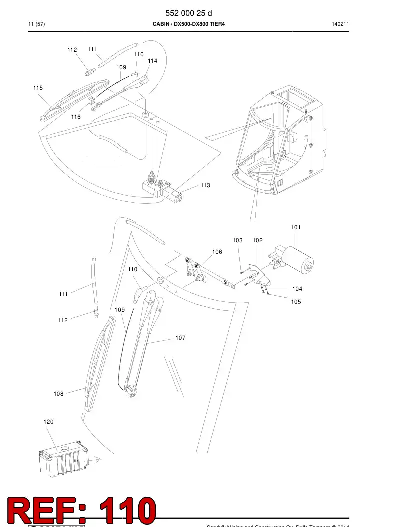 55058564a 550 585 64a Fitting - Sandvik Technical Drawing
