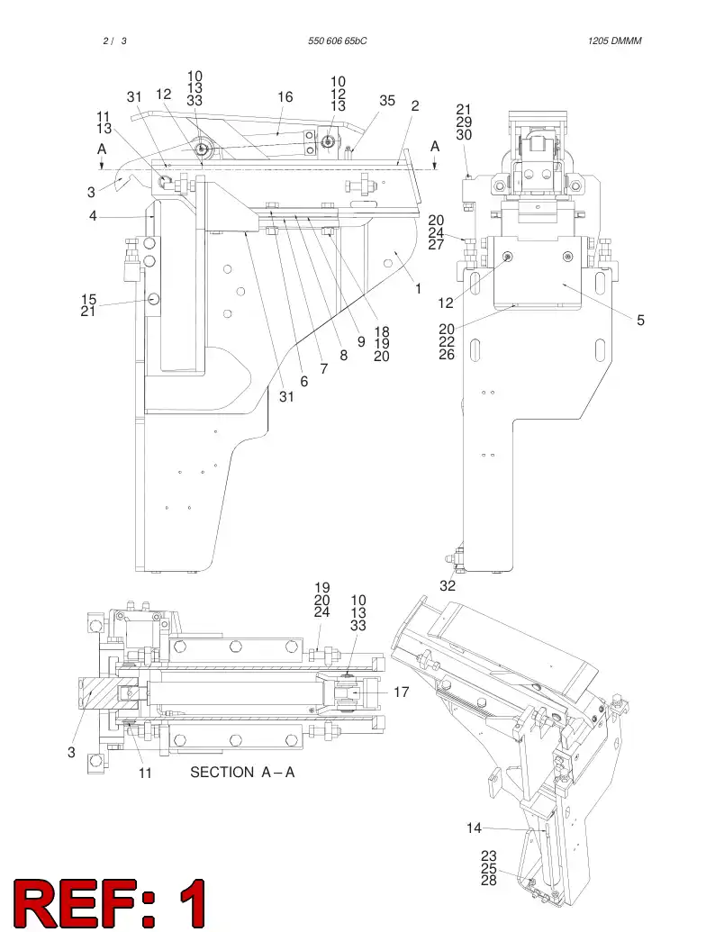 55058583 550 585 83 Frame - Sandvik Technical Drawing