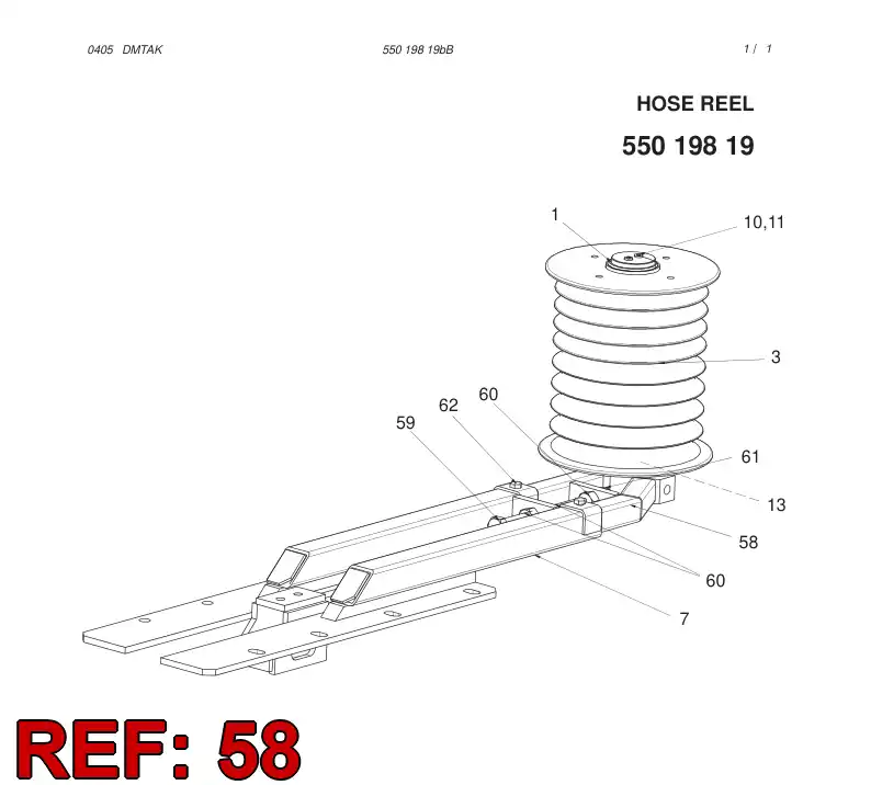 55058650 550 586 50 Frame - Sandvik Technical Drawing