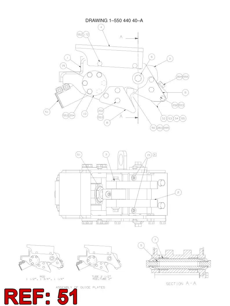55058666 550 586 66 CYLINDER - Sandvik Technical Drawing