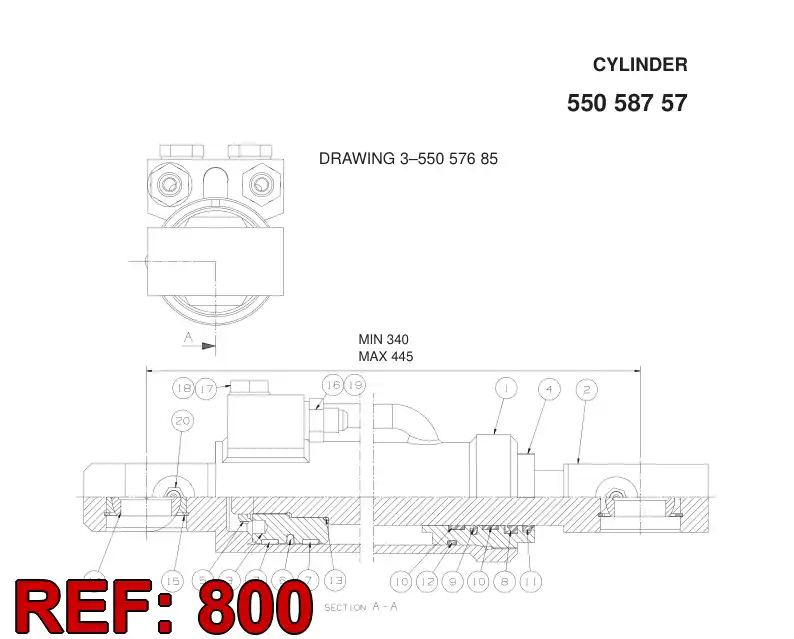 55058676 550 586 76 SEAL KIT - Sandvik Technical Drawing