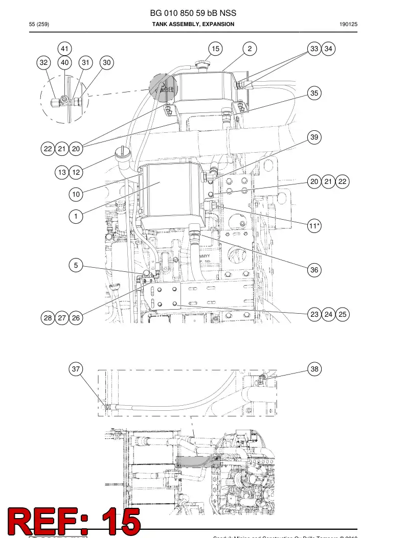 55058691a 550 586 91a Cap, Filling - Sandvik Technical Drawing