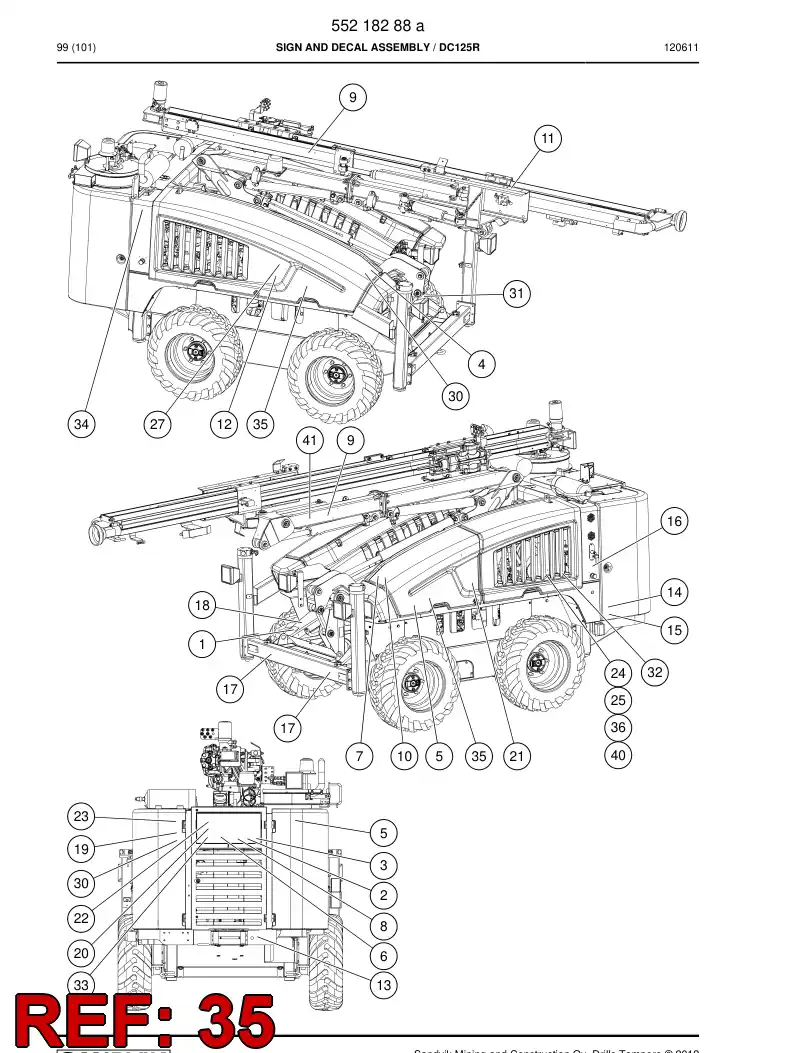55058793 550 587 93 Sign - Sandvik Technical Drawing