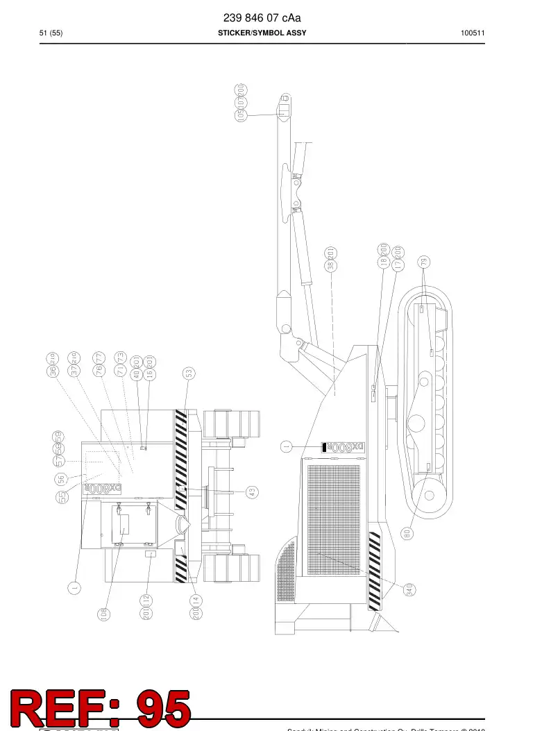 55058796 550 587 96 Sign - Sandvik Technical Drawing