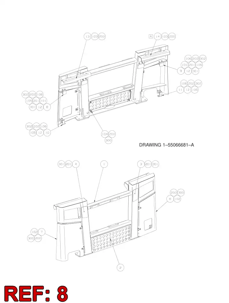 55058844 550 588 44 SUPPORT - Sandvik Technical Drawing