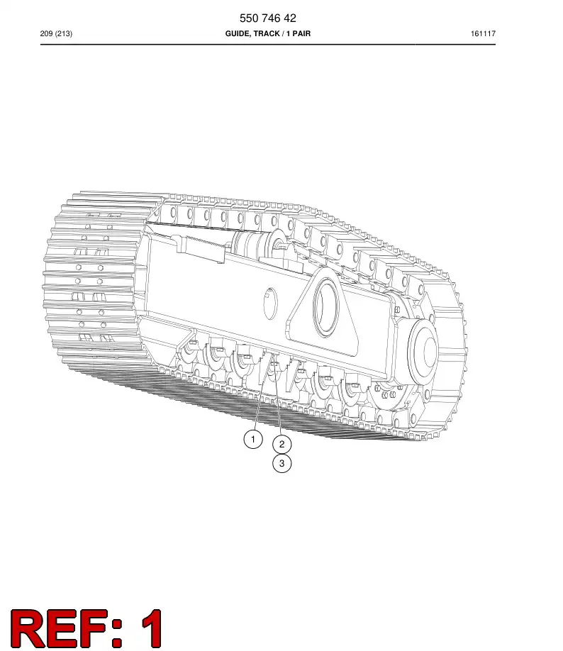 55058970a 550 589 70a Guide, Track - Sandvik Technical Drawing