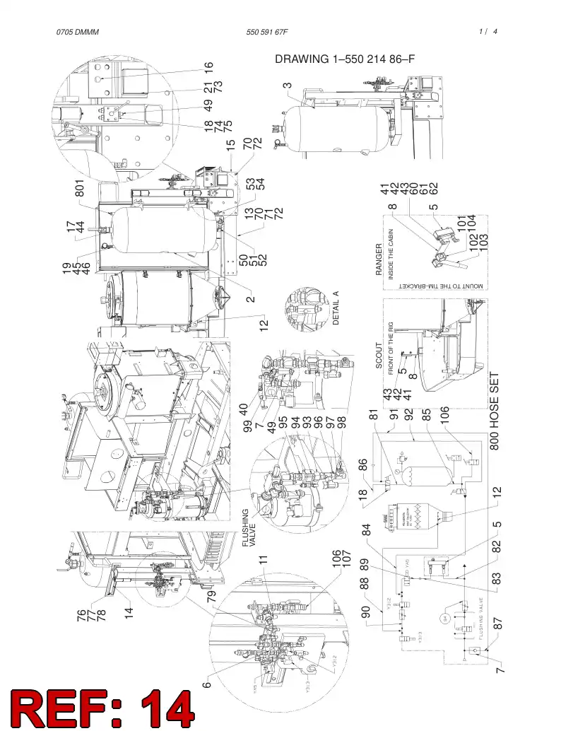 55059048 550 590 48 SUPPORTING BLOCK - Sandvik Technical Drawing