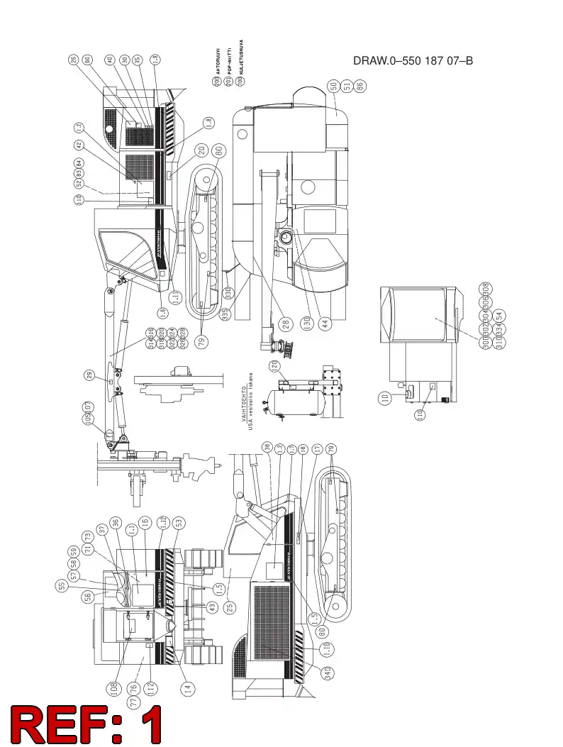 55059069 550 590 69 DECAL SET - Sandvik Technical Drawing