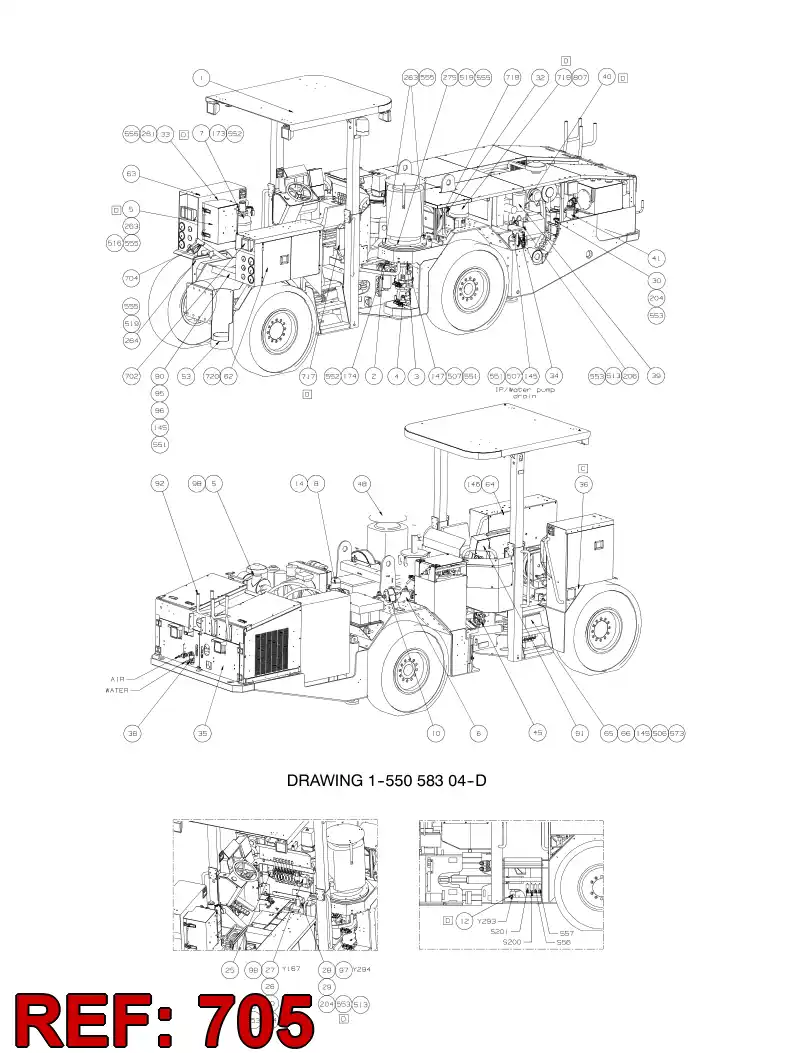 55059094 550 590 94 ALARM LIGHT, MOUNTING - Sandvik Technical Drawing