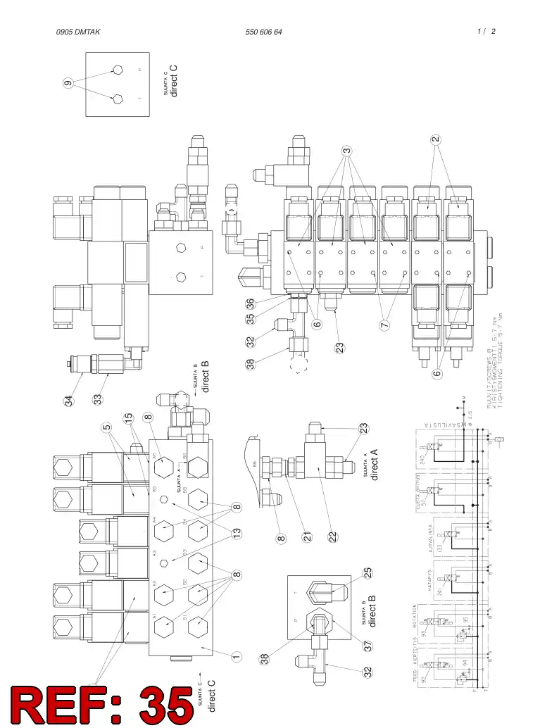 55059125 550 591 25 ADAPTER - Sandvik Technical Drawing