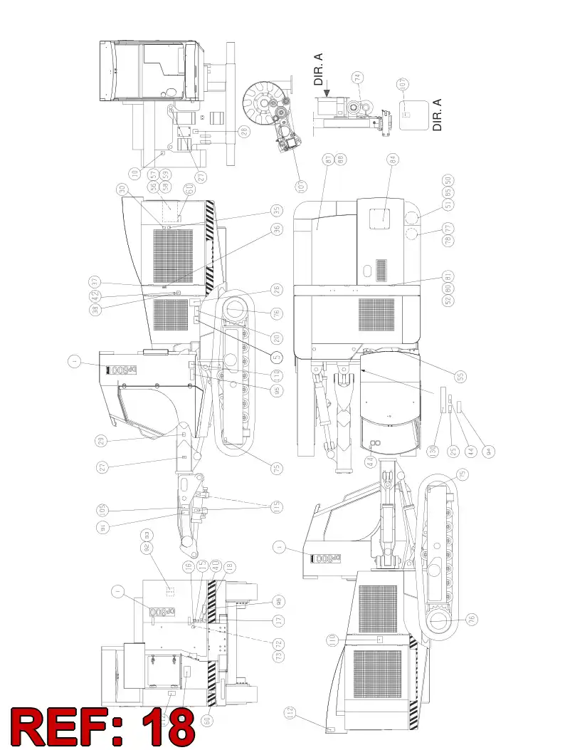 55059155 550 591 55 SYMBOL ''MAIN SWITCH, CARRIER'' - Sandvik Technical Drawing