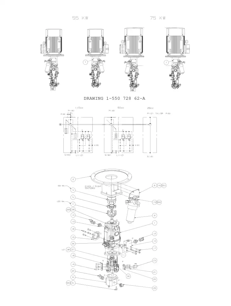 55059178 550 591 78 PISTON PUMP - Sandvik Technical Drawing