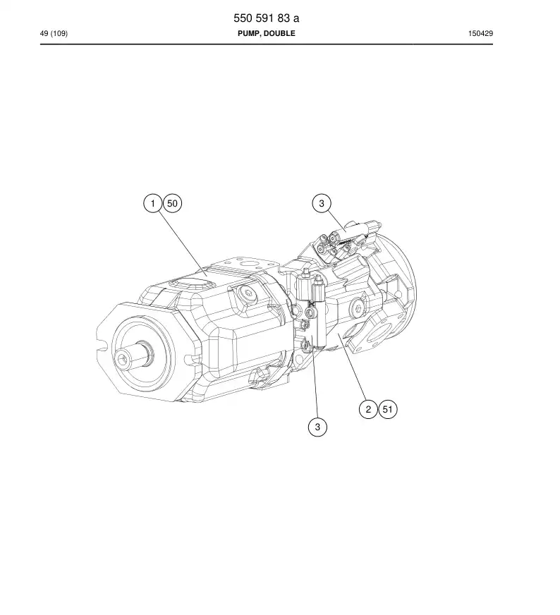 55059178b 550 591 78b Pump, PISTON - Sandvik Technical Drawing