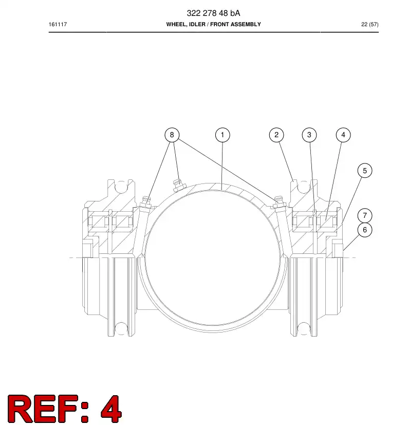 55059234a 550 592 34a ROLLER BEARING - Sandvik Technical Drawing