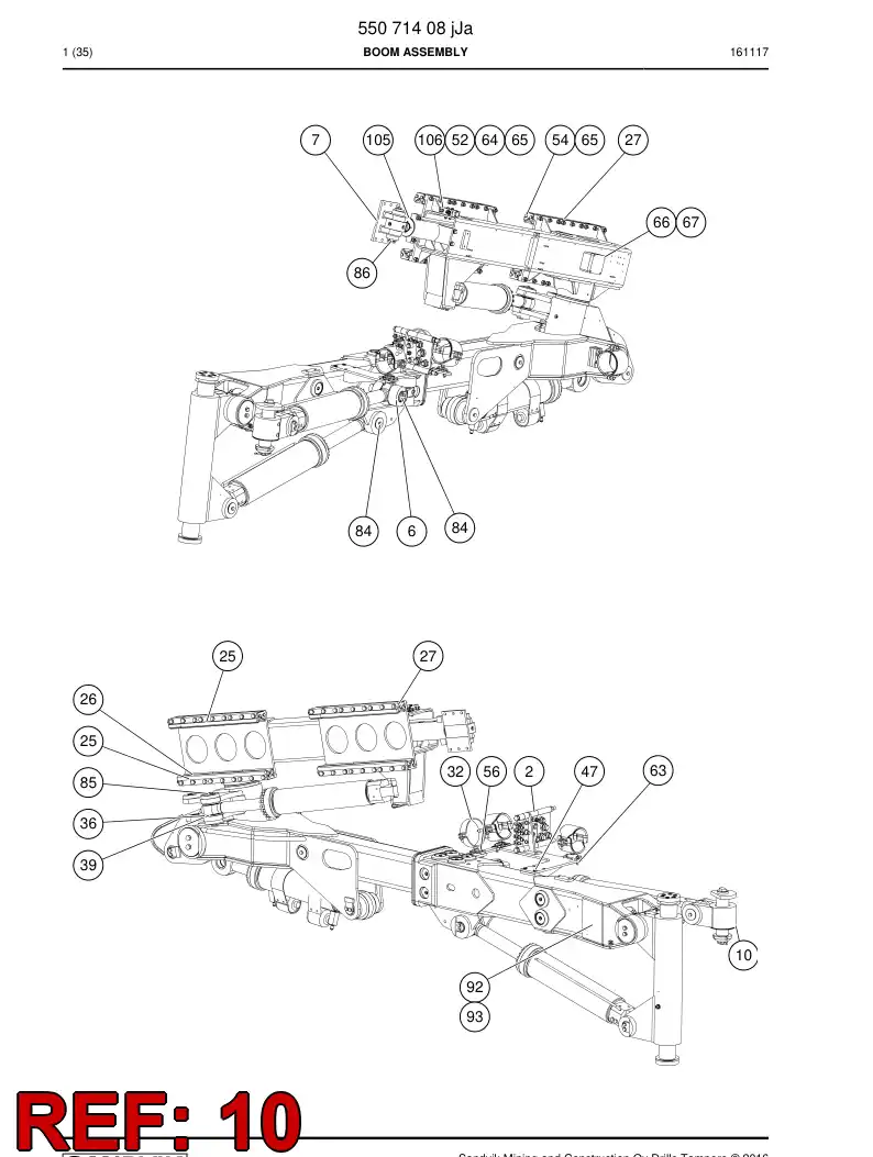 55059268a 550 592 68a Bearing, Plain - Sandvik Technical Drawing