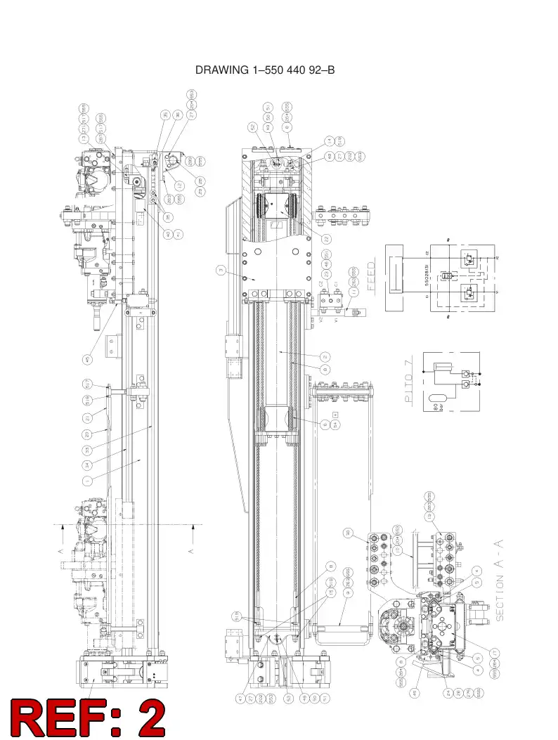 55059327 550 593 27 CYLINDER - Sandvik Technical Drawing