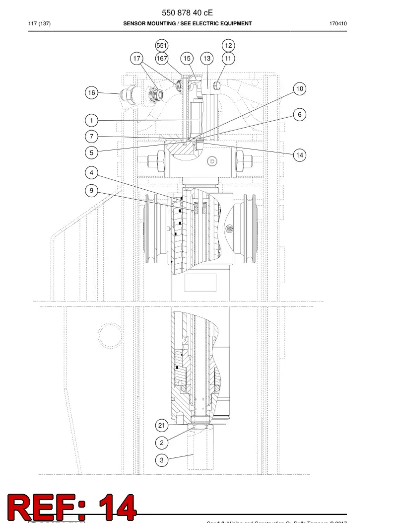 55059332a 550 593 32a Flange - Sandvik Technical Drawing