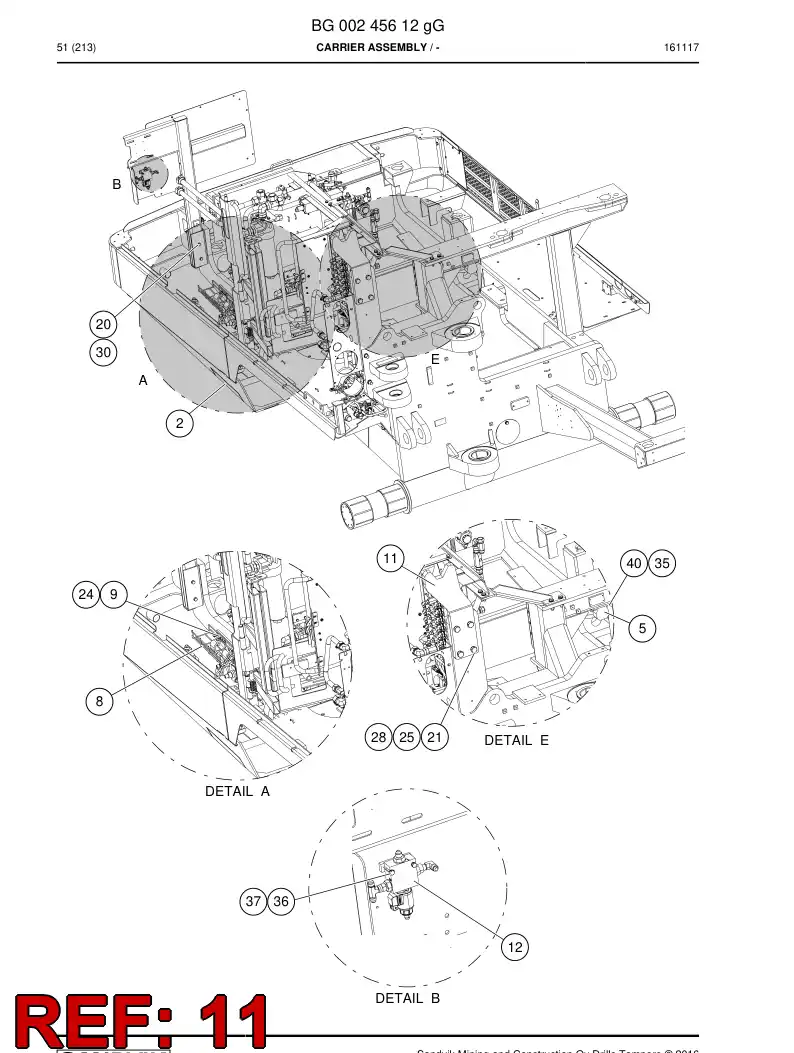55059413b 550 594 13b Support, Transport - Sandvik Technical Drawing