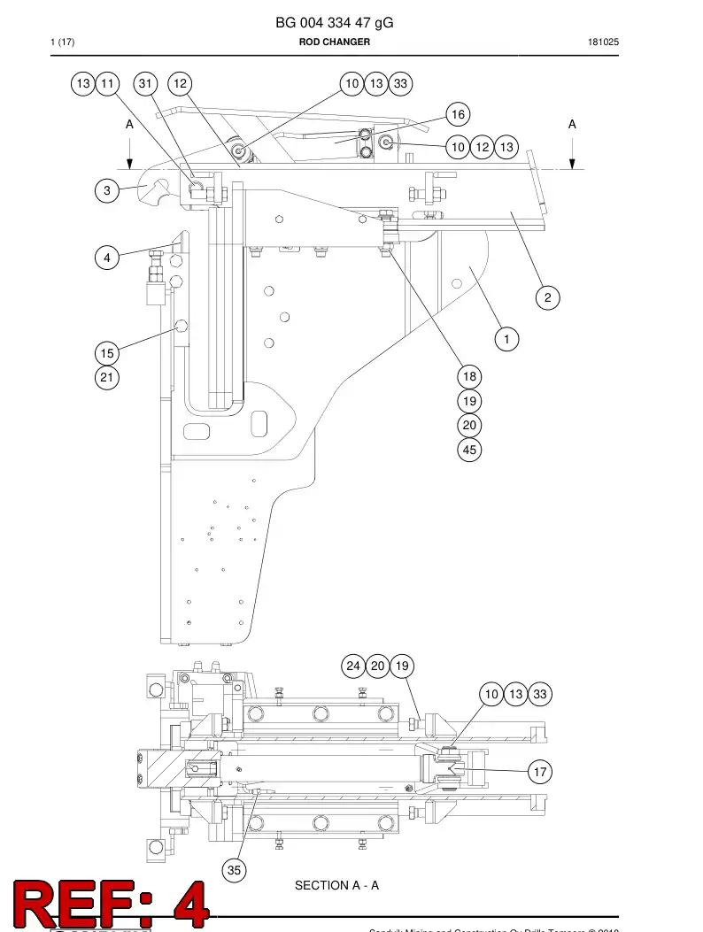 55059481c 550 594 81c Latch - Sandvik Technical Drawing