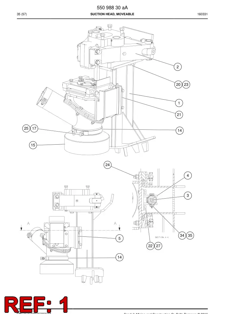 55059588 550 595 88 Pin, Ground - Sandvik Technical Drawing