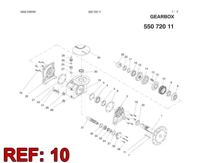 55059595 550 595 95 GEAR WHEEL - Sandvik Technical Drawing