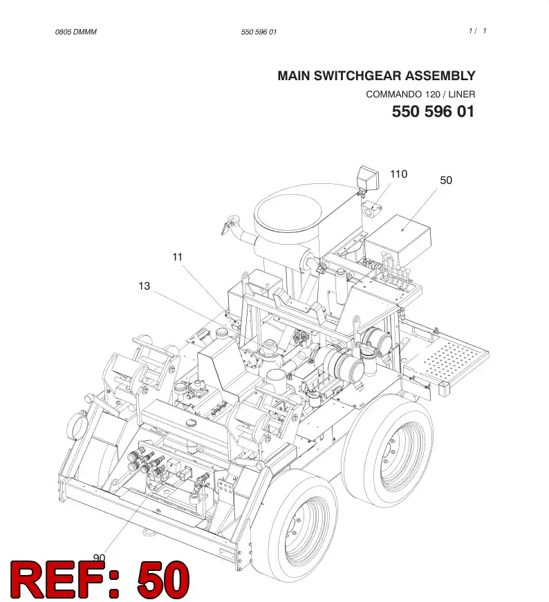55059602 550 596 02 ELECTRIC SWITCHGEAR CABINET ASSEMBLY - Sandvik Technical Drawing