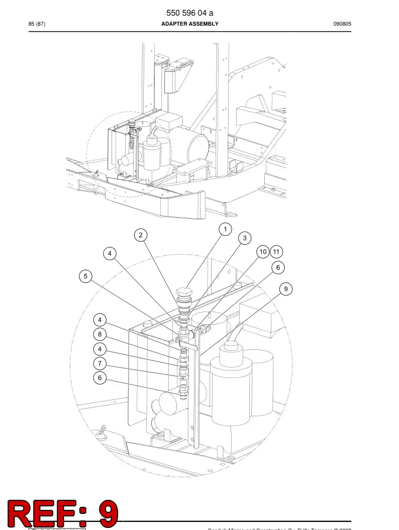 55059605 550 596 05 Plate - Sandvik Technical Drawing