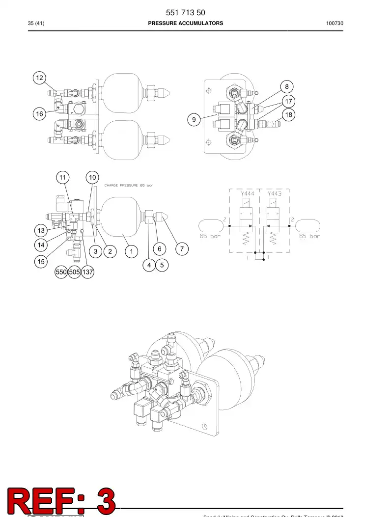 55059671 550 596 71 Nut - Sandvik Technical Drawing