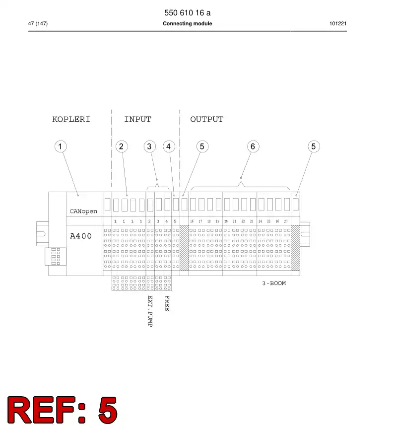 55059694 550 596 94 Connecting module - Sandvik Technical Drawing