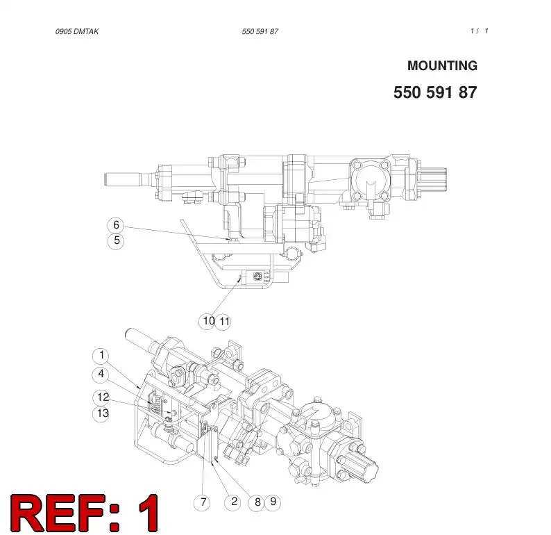 55059735 550 597 35 MOUNTING FRAME - Sandvik Technical Drawing