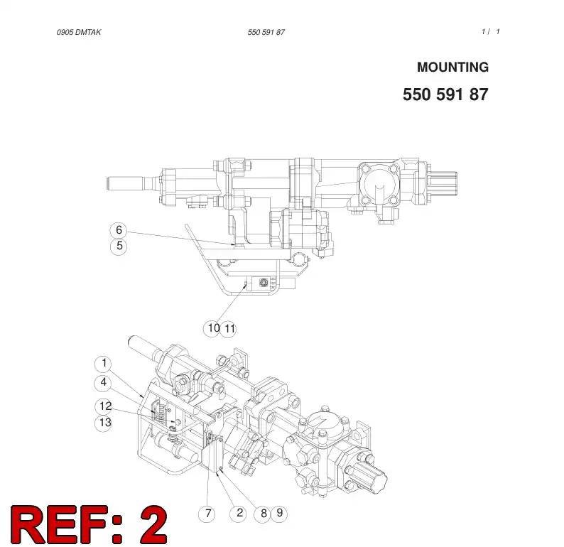 55059736 550 597 36 MOUNTING BRACKET - Sandvik Technical Drawing