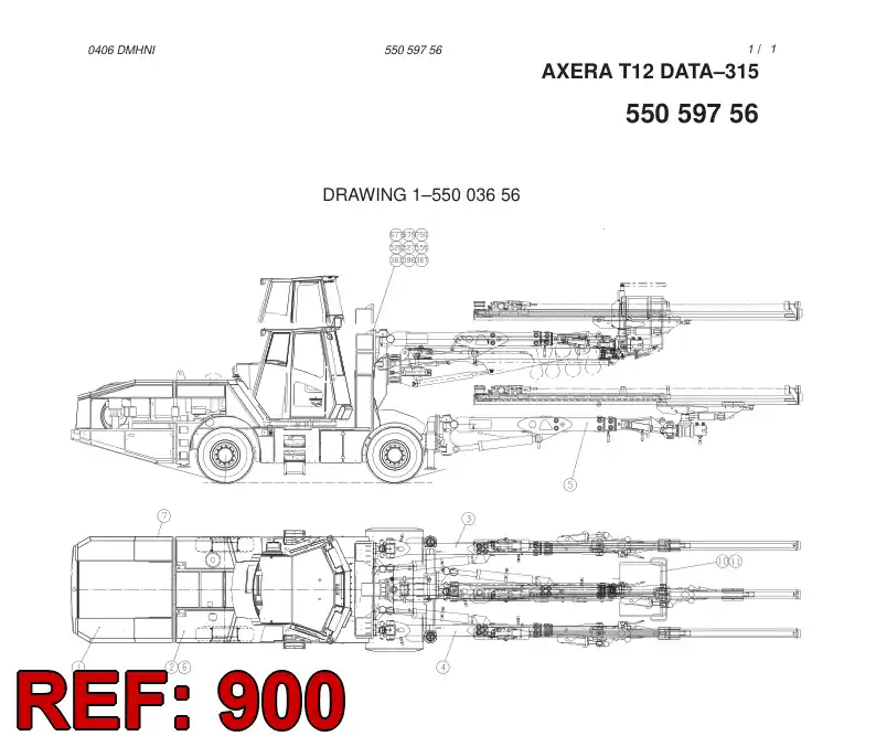 55059755 550 597 55 SEPARATE PARTS - Sandvik Technical Drawing