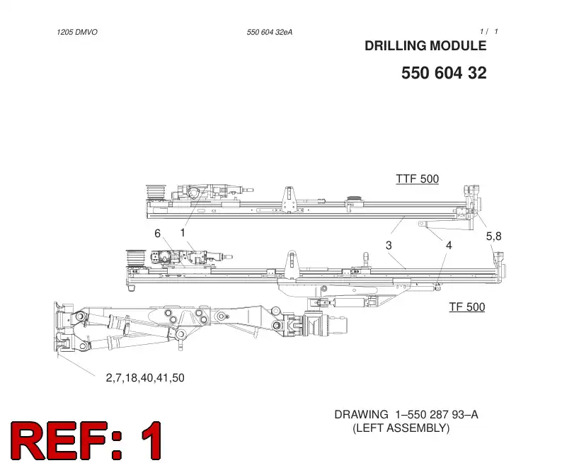 55059928 550 599 28 DRIFTER - Sandvik Technical Drawing