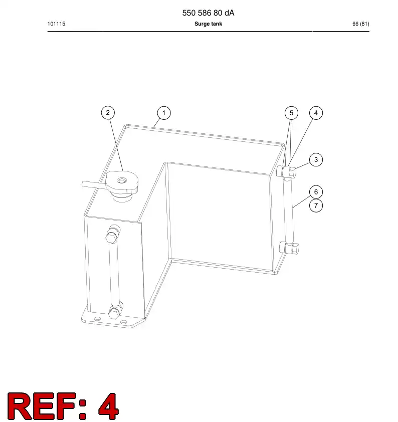 55059988 550 599 88 Adapter, Banjo - Sandvik Technical Drawing