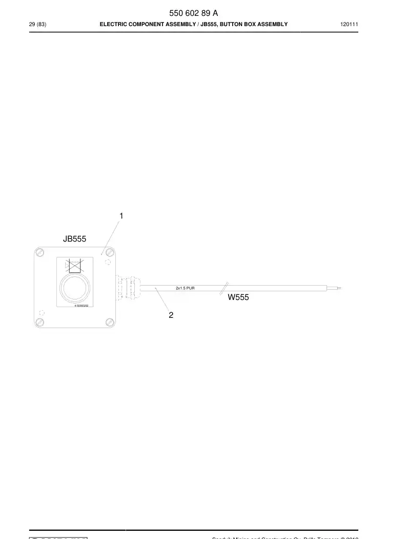 55060262 550 602 62 Sign - Sandvik Technical Drawing