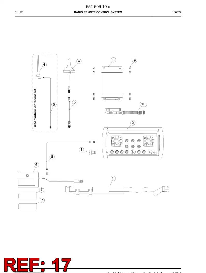 55060338a 550 603 38a Joystick accessory - Sandvik Technical Drawing