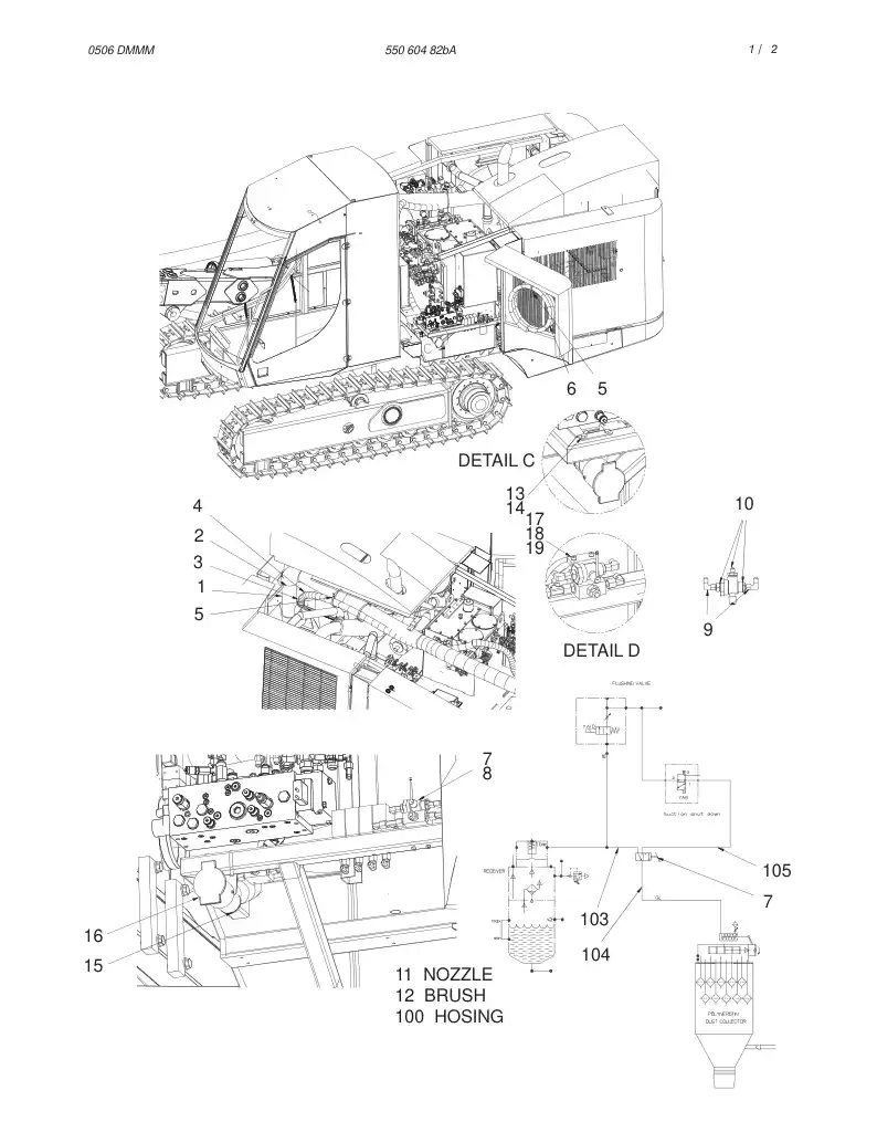 55060482bA 550 604 82bA DUST VACUUM CLEANER - Sandvik Technical Drawing