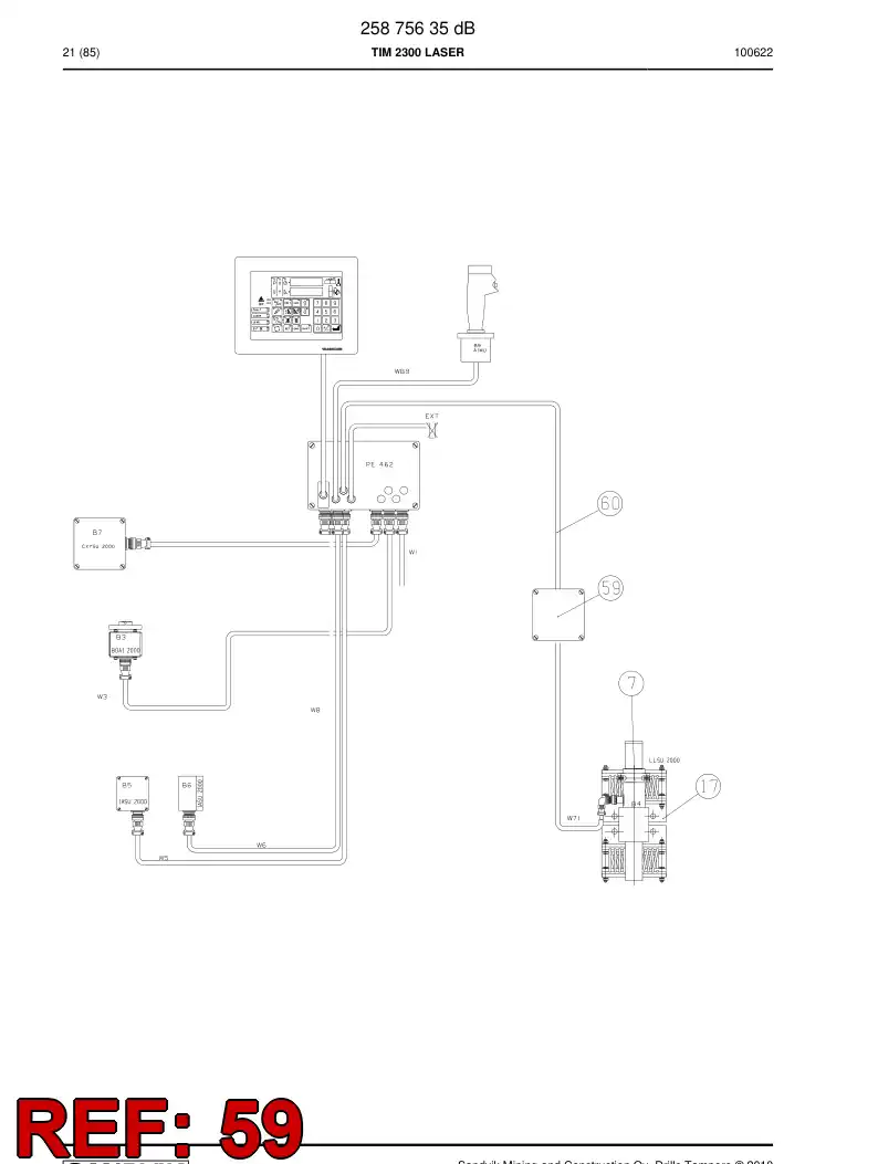 55060501 550 605 01 Filter - Sandvik Technical Drawing