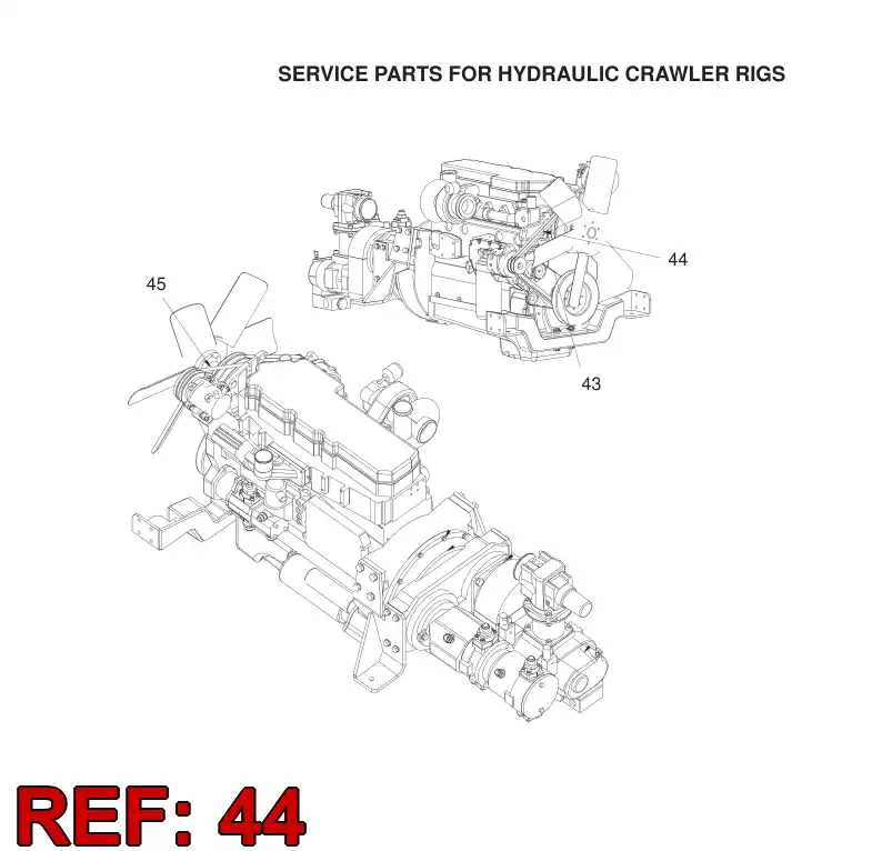 55060607 550 606 07 V-BELT SET - Sandvik Technical Drawing