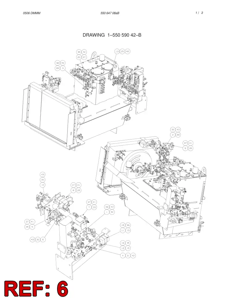 55060664 550 606 64 VALVE ASSEMBLY - Sandvik Technical Drawing