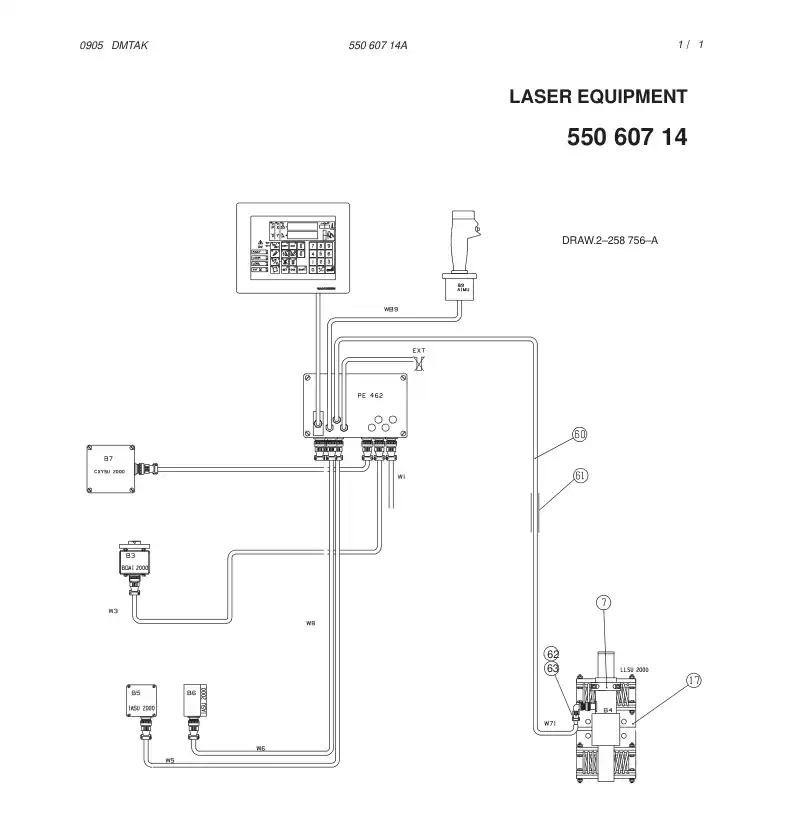 55060714A 550 607 14A LASER EQUIPMENT - Sandvik Technical Drawing