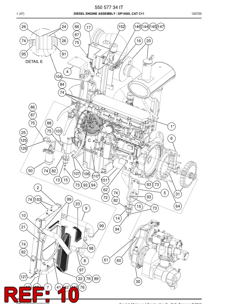 55060806 550 608 06 Pressure pipe - Sandvik Technical Drawing