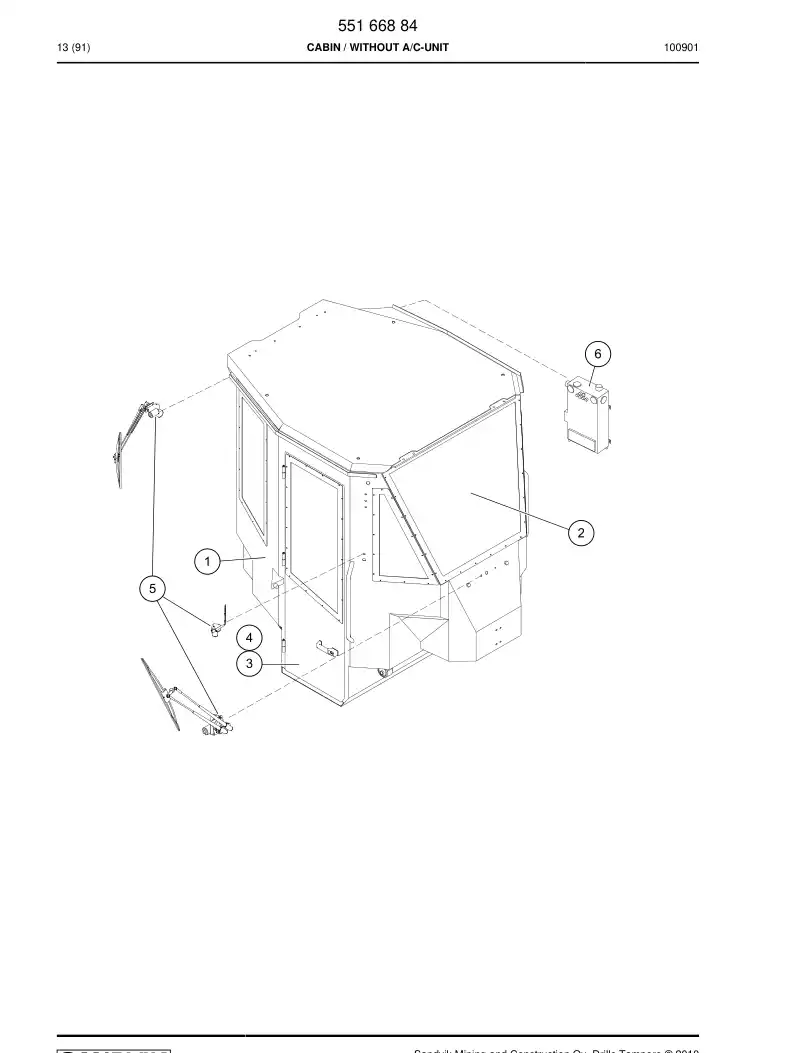 55060836 550 608 36 Screw set - Sandvik Technical Drawing