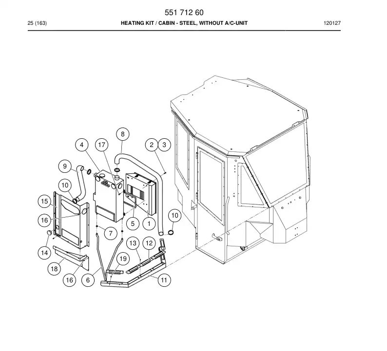 55060847 550 608 47 Cover plate - Sandvik Technical Drawing