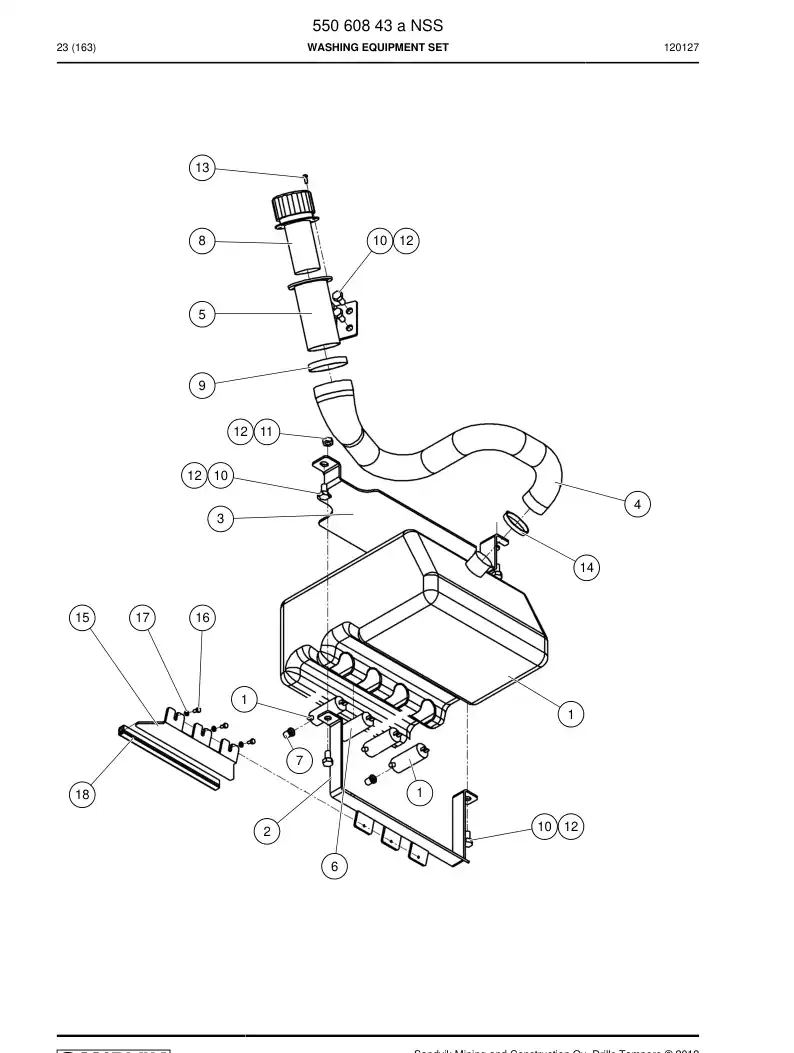 55060850 550 608 50 RESERVATRIO - Sandvik Technical Drawing